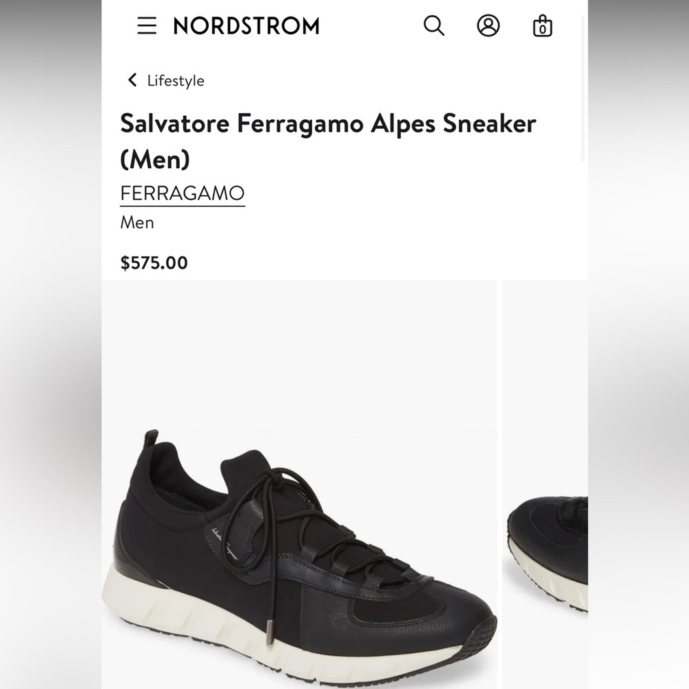 Men’s Salvatore Ferragamo Alpes Sneaker NEVER WORN